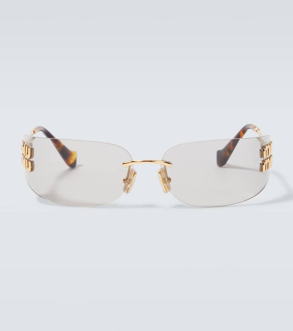Miu Miu Logo oval sunglasses