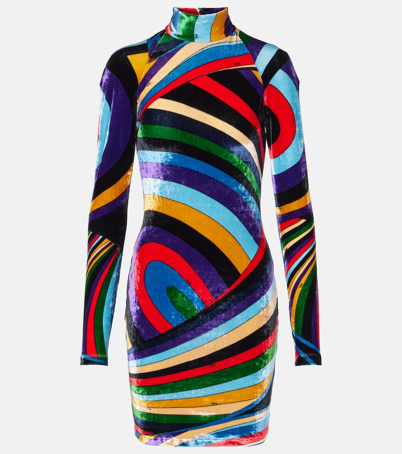 Pucci Iride velvet minidress