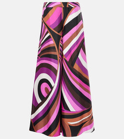 Pucci Iride printed silk twill palazzo pants