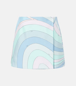 Pucci Iride printed silk twill wrap skirt