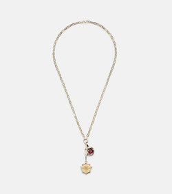 FoundRae Vivacity & Internal Compass 18kt gold necklace with diamonds