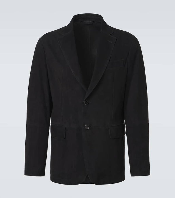 Brioni Monti single-breasted suede blazer