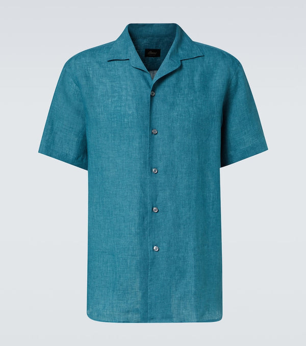 Brioni Linen bowling shirt