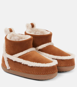 Inuikii Classic Low shearling-trimmed suede snow boots