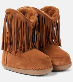 Inuikii Cowboy Fringes suede snow boots | LYBSTORE