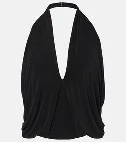 Saint Laurent Halterneck jersey top