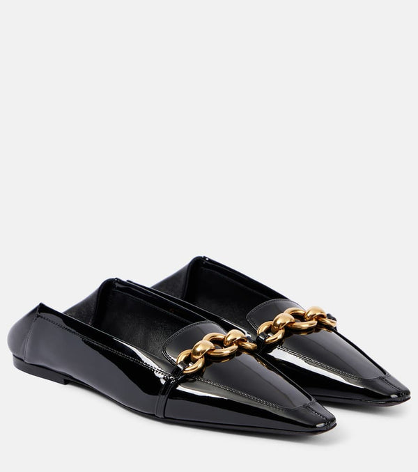 Saint Laurent Le Maillon convertible patent leather mules