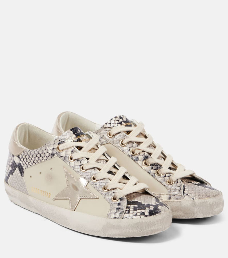 Golden Goose Super-Star snake-print leather sneakers