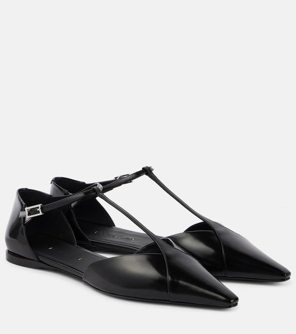 Max Mara Fsilkway leather ballet flats