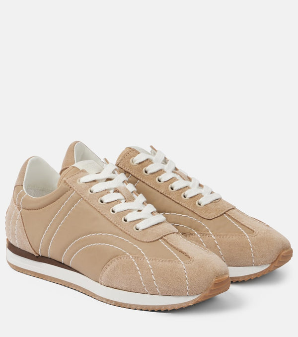 Toteme Sport suede-trimmed sneakers