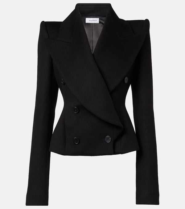 McQueen Double-breasted wool and cashmere blazer