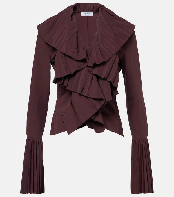 Alexander McQueen Ruffled plissé blouse