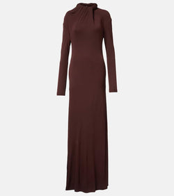 Alexander McQueen Gathered crêpe jersey gown