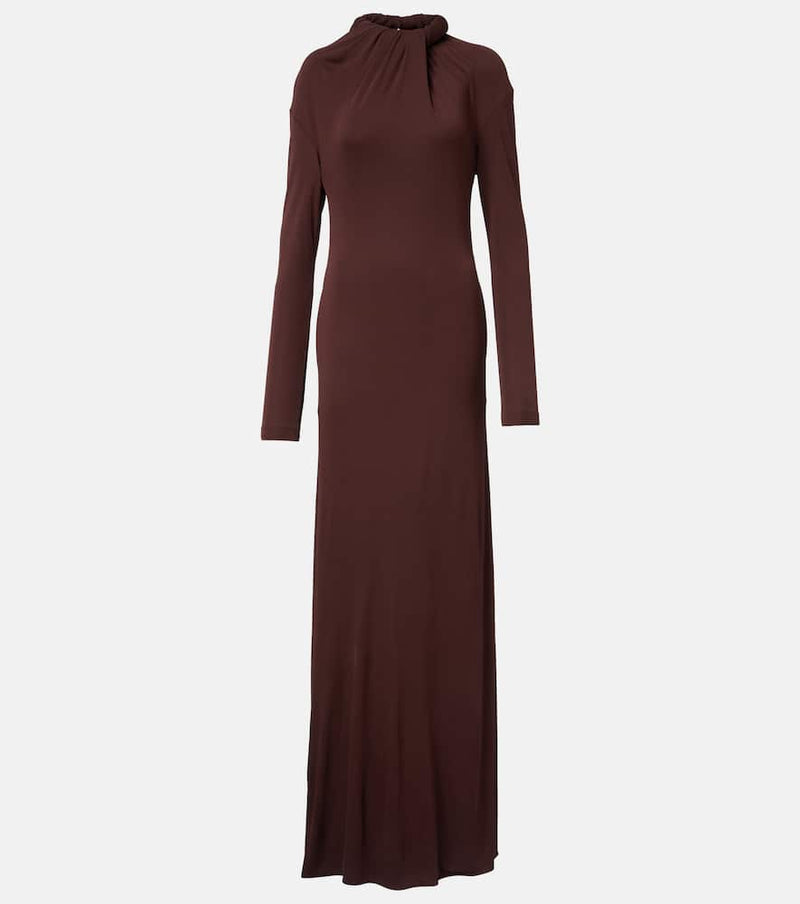 McQueen Gathered crêpe jersey gown