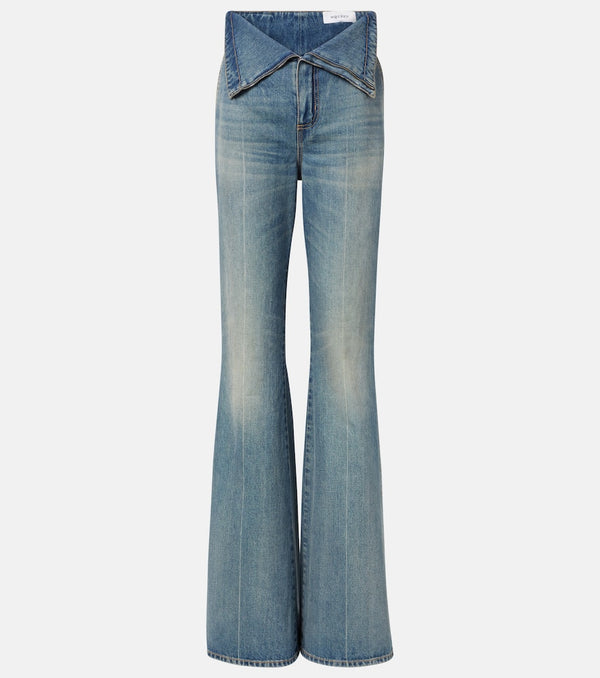 Alexander McQueen Faded high-rise bootcut jeans