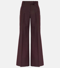 Alexander McQueen Wool and mohair wide-leg pants