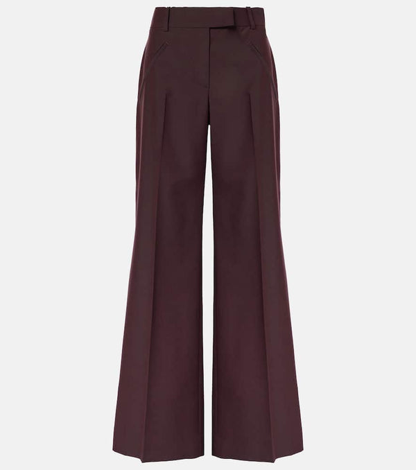 Alexander McQueen Wool and mohair wide-leg pants