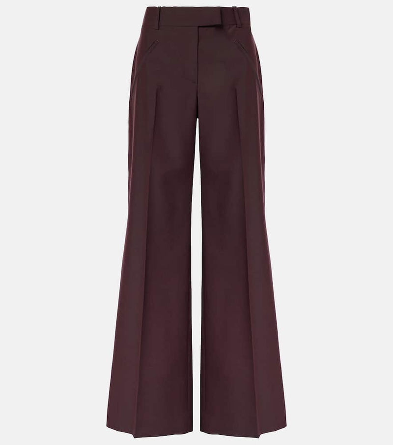 Alexander McQueen Wool and mohair wide-leg pants