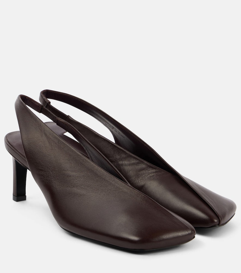 Jil Sander Leather slingback pumps