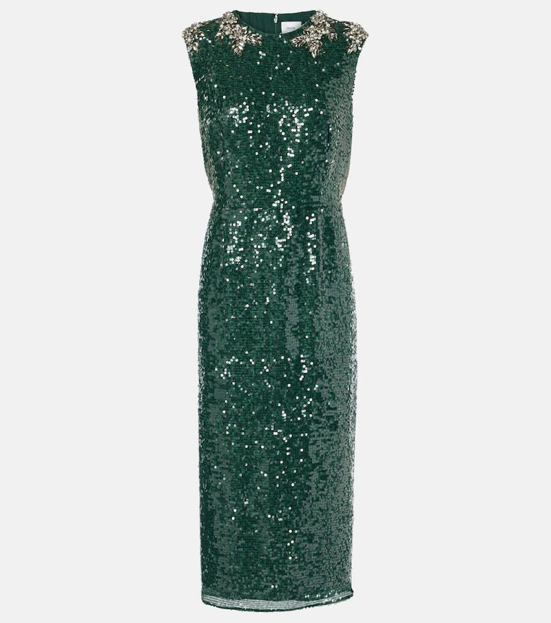 Erdem Sequined embellished pencil dress