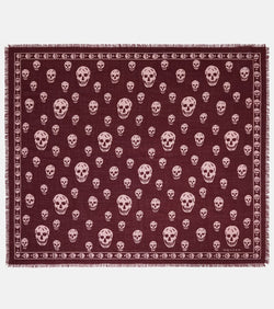 Alexander McQueen Skull fringed silk scarf