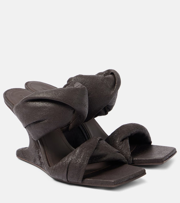 Rick Owens Twisted Cantilever 80 leather mules