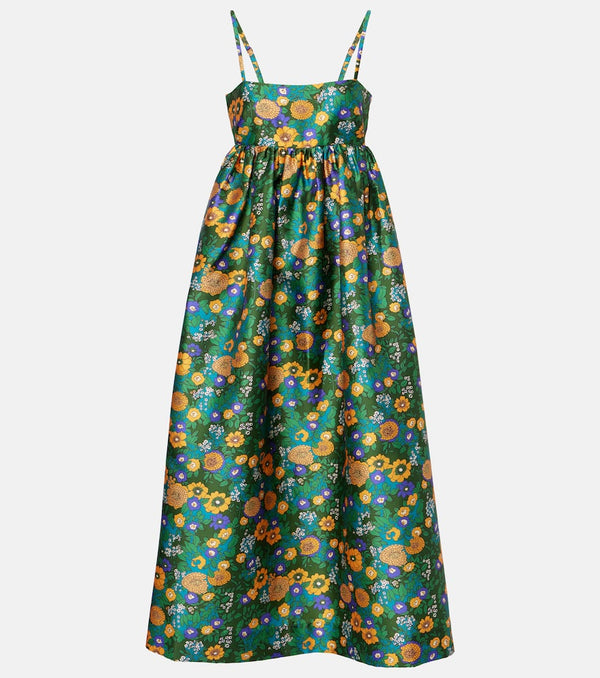 Alémais Printed open-back midi dress