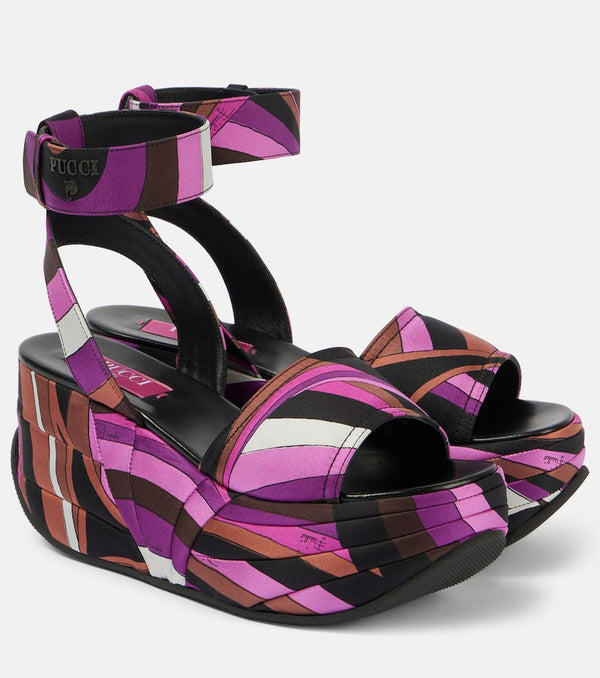 Pucci Pucciami Iride satin platform sandals