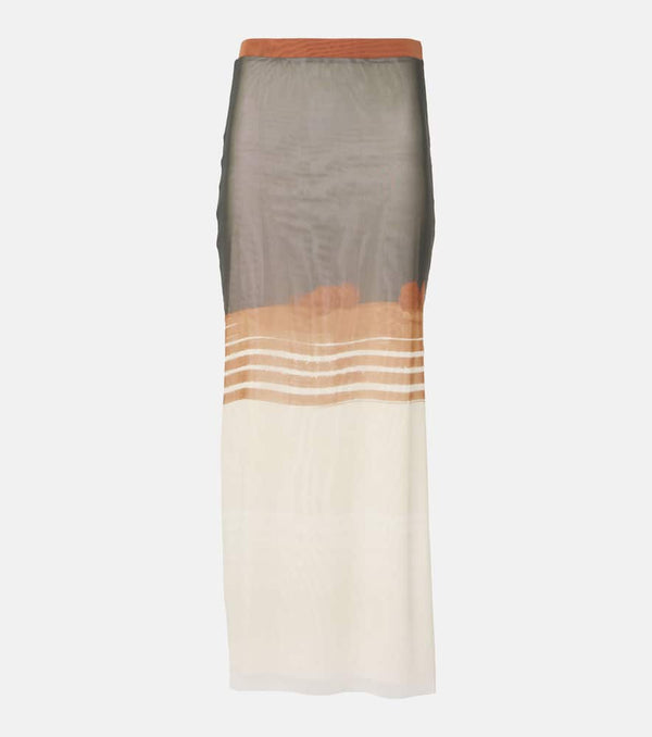 SIR Breeze Bandeau striped maxi skirt