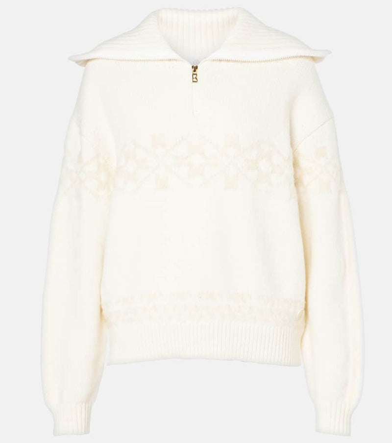 Bogner Elana jacquard wool-blend half-zip sweater