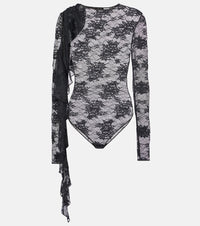 Oseree Draped lace bodysuit