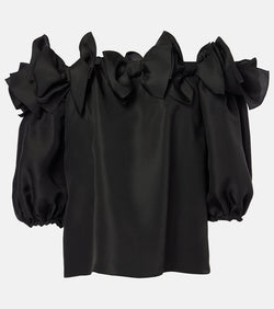 Carolina Herrera Off-shoulder silk top