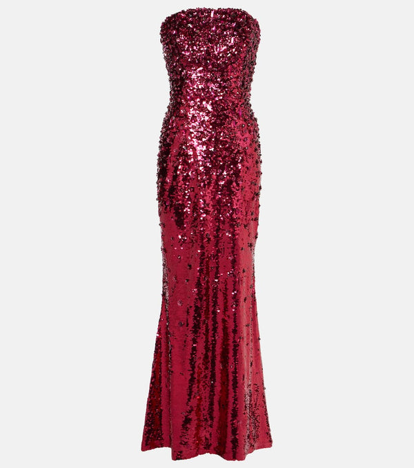 Carolina Herrera Sequined strapless gown