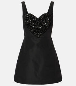 Carolina Herrera Embellished silk minidress