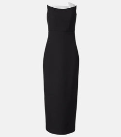 Roland Mouret Embellished bustier midi dress