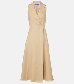 Ralph Lauren Collection Silk and linen midi dress