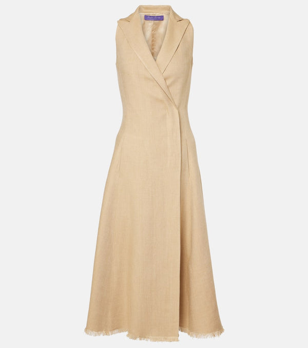 Ralph Lauren Collection Silk and linen midi dress