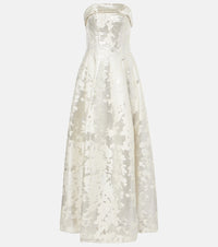 Simkhai Octavia lame jacquard corset gown
