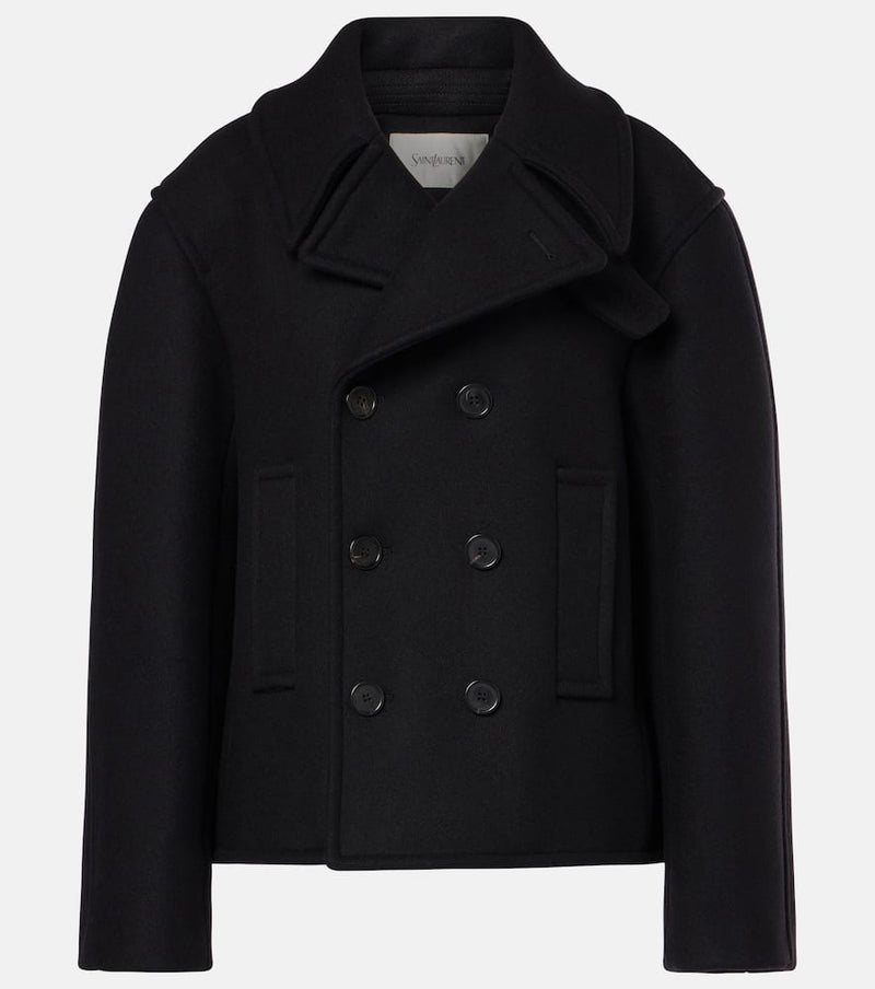 Saint Laurent Oversized virgin wool peacoat