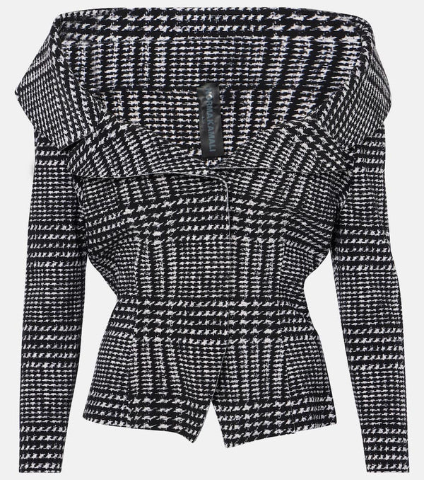 Norma Kamali Plaid cropped jacket