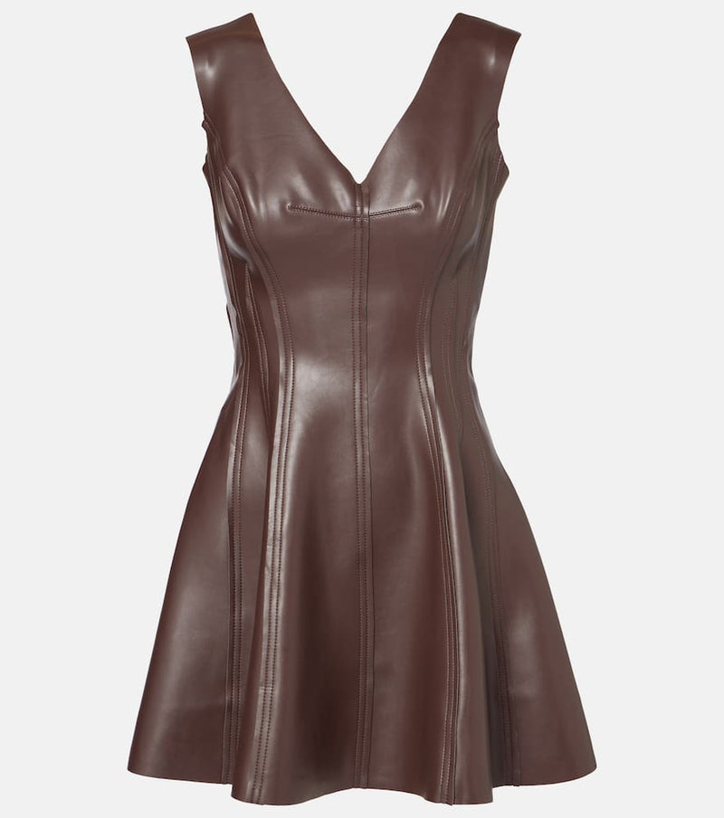 Norma Kamali Faux leather minidress