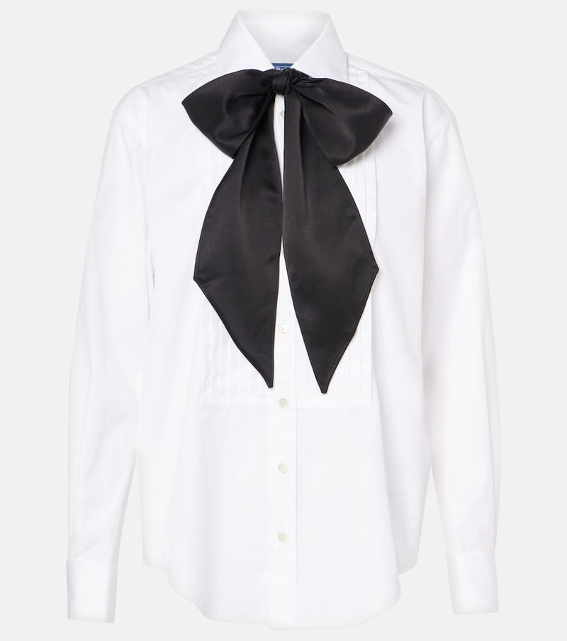 Polo Ralph Lauren Bow-detail cotton poplin shirt