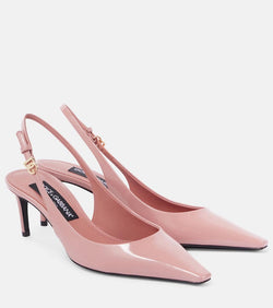 Dolce & Gabbana Mun DG leather slingback pumps