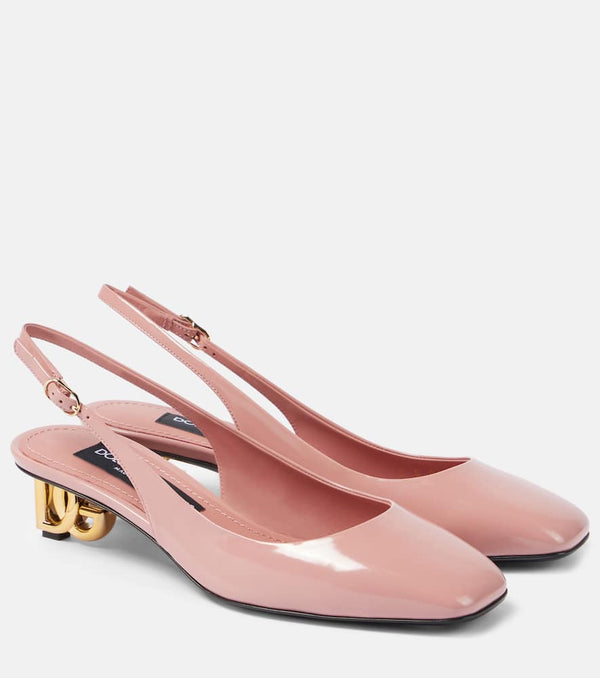 Dolce & Gabbana Jackie 40 patent leather slingback pumps