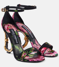 Dolce & Gabbana DG floral printed leather sandals