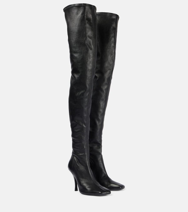 Khaite Eva 100 leather over-the-knee boots