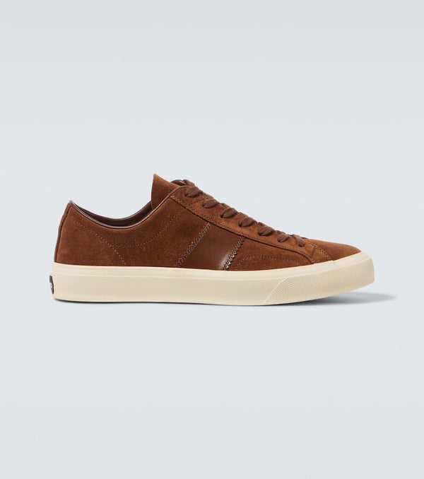 Tom Ford Cambridge logo suede sneakers