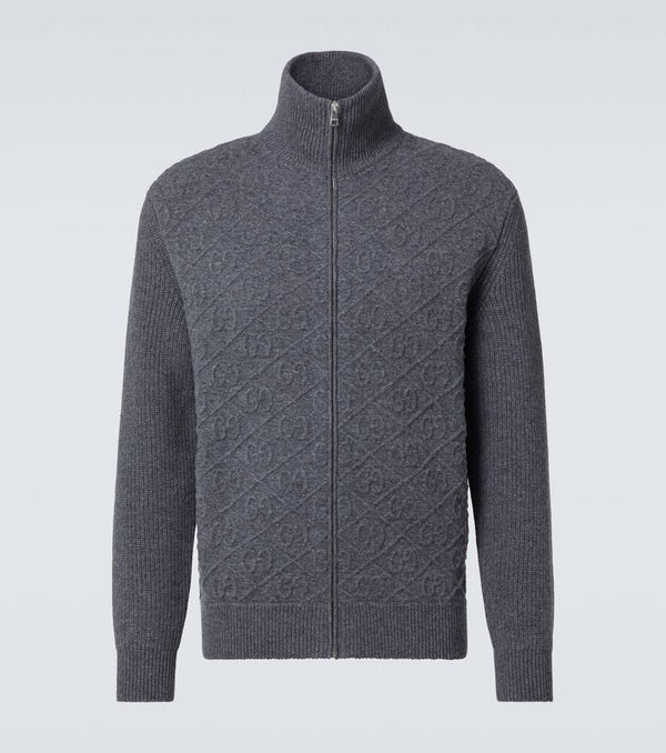 Gucci GG embossed wool cardigan