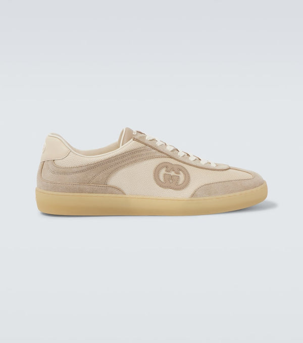 Gucci Interlocking G suede-trimmed sneakers