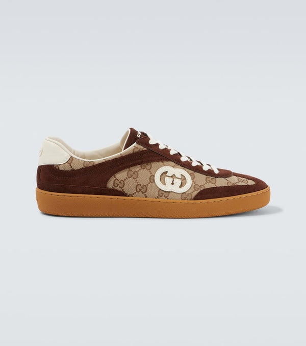 Gucci GG suede-trimmed sneakers